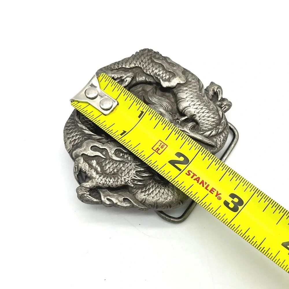 Vintage 1984 Bergamot Brass Works Double Dragon Belt‎ Buckle L-149 Made in USA